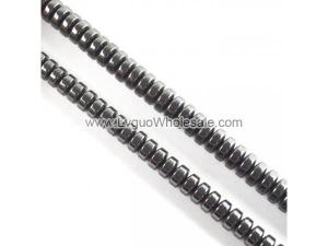 Non Magnetic Hematite Beads, Rondelle, black,Hole:Approx 1mm, Length:16 Inch,Sold By Strand